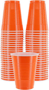 Orange 18oz. Plastic Cups - 50ct.