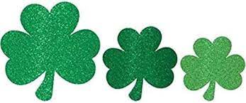 Mini Glitter Shamrock Cutouts