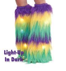 Light Up Mardi Gras Leg Warmers