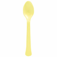 Light Yellow Plastic Spoons 20ct.