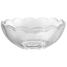 8oz. Clear Plastic Scalloped Bowl