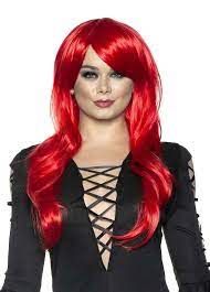 Red Long Sassy Adult Wig