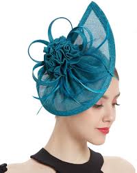 Teal Fascinator w/Bow Detail