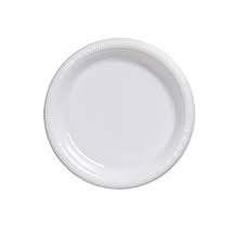 Bright White 10" Plastic Plates - 50ct.