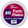 Clear Plastic 6" Party Plates - 40ct.