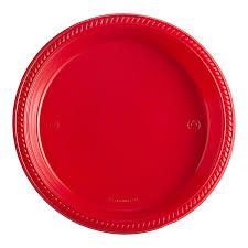 Red 10.5" Plastic Plates - 50ct.