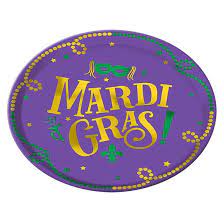 Mardi Gras Round Platter