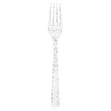 Red, Silver, Blue Glitter Clear Forks - 18ct.