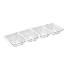 Clear Plastic 4 Compartment Tray