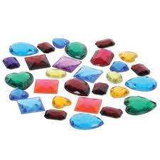 Plastic Assorted Jewels - 1oz
