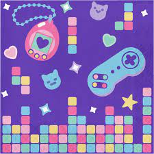 Digital Game On Luncheon Napkin