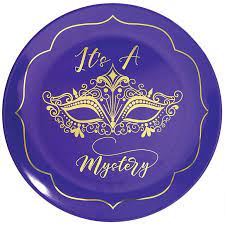 Mardi Gras "It's a Mystery!" Round Platter