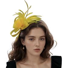 Yellow Fascinator w/Bow Loops