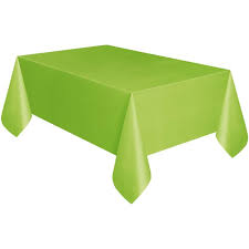 Lime Green Rectangular Plastic Tablecover