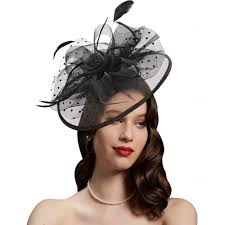 Black Polka Dot Fascinator