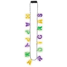 Mardi Gras Light Up Letter Necklace