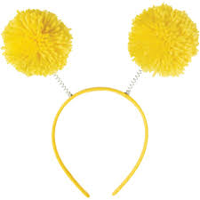 Yellow Pom Pom Headbopper