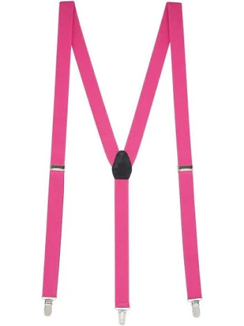 Bright Pink Suspenders