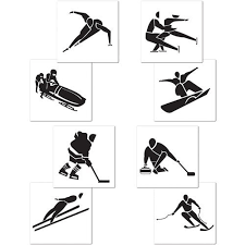 Winter Sports Cutouts - 4ct.