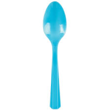 Caribbean Blue Plastic Spoons - 50ct.