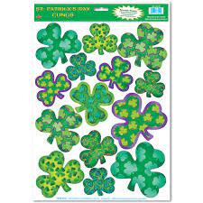 Irish Mood Shamrock Window Clings