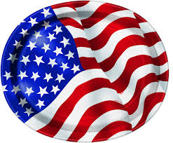 USA Flag Paper Oval Plates