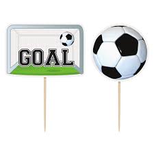 Soccer Cake Picks - 6ct