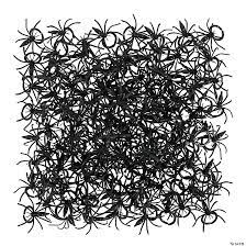 Black Plastic Spider Rings