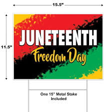 Juneteenth Plastic Yard Sign