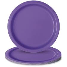 Neon Purple 10" Plastic Plates - 50ct.