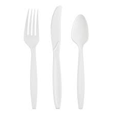 White Assorted Plastic Cutlery - 200ct.
