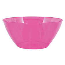 24oz. Small Hot Pink Plastic Bowl