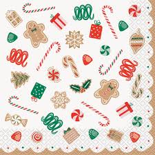 Christmas Gingerbread Luncheon Napkins - 16ct.