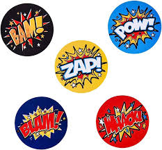 Action Superhero Roll Stickers