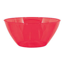 2 Quart Red Plastic Bowl