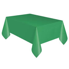 Green Rectangular Plastic Tablecover