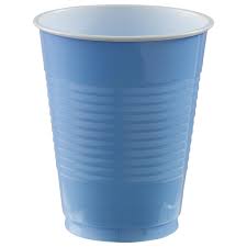 PLASTIC CUPS - PASTEL BLUE  18OZ   50PCS/PKG