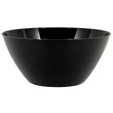 24oz. Small Black Plastic Bowl