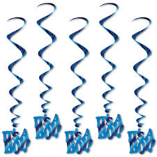 It's A Boy Party Swirls - 5ct.