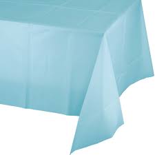 Powder Blue Rectangular Plastic Tablecover - 54" x 108"