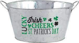 St. Patty's Ice Bucket Metal Tub