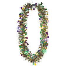 Mardi Gras Light Up Tinsel Necklace