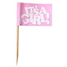 It's A Girl Party Picks - 50ct.
