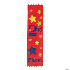 Second "2nd" Place Red Satin Award Ribbons