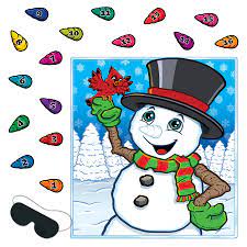 Pin the Nose on the Snowman Game