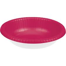 Hot Pink 20oz. Paper Bowls - 20ct.