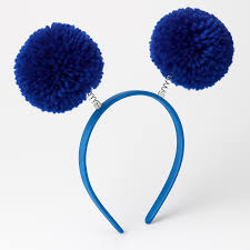 Blue Pom Pom Headbopper
