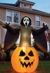 Inflatable Airblown Ghost Face in Pumpkin