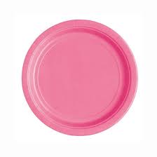 Hot Pink 6.5" Paper Plates - 50ct.