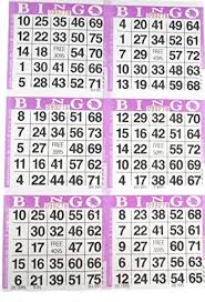 Bingo Paper - 6V 500pcs.